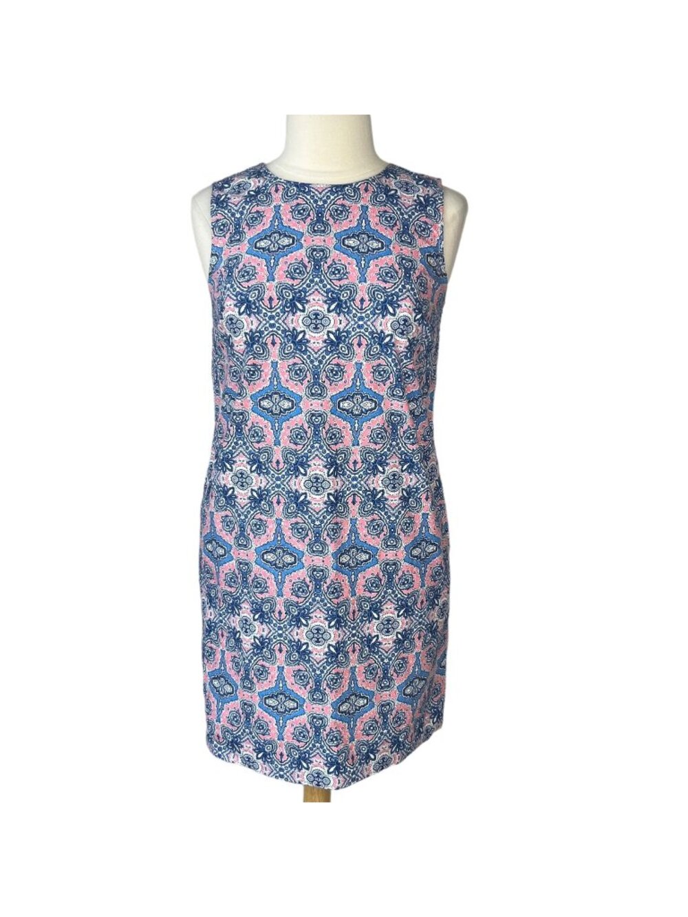 Tabitha Webb Sheath Shift Dress Size 2 Blue Pink New Sleeveless Summer